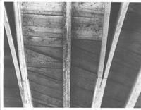 SA0486 - Detail of barn roof. Identified on the back., Winterthur Shaker Photograph and Post Card Collection 1851 to 1921c